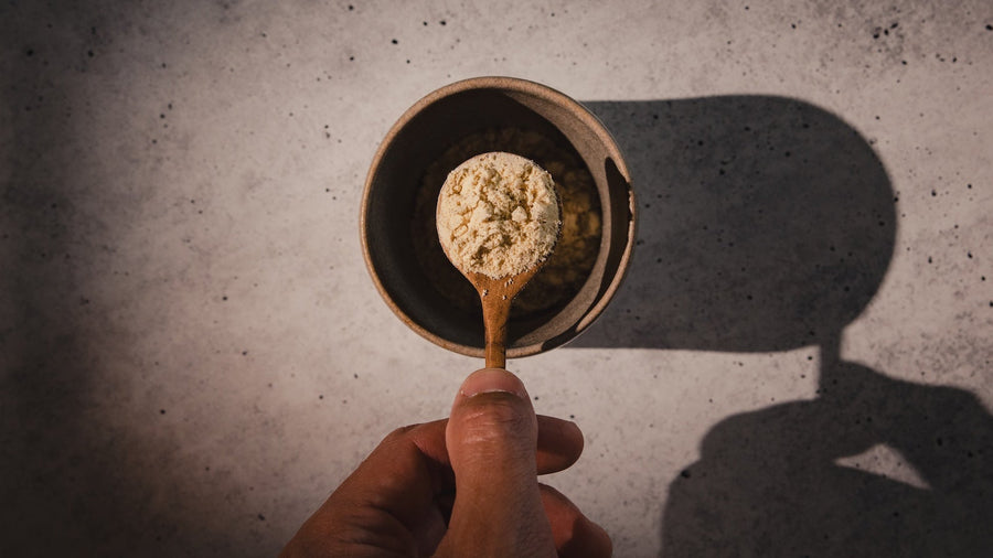 MIKUNA Chocho Plant Protein bags on the Erewhon grocery shelf