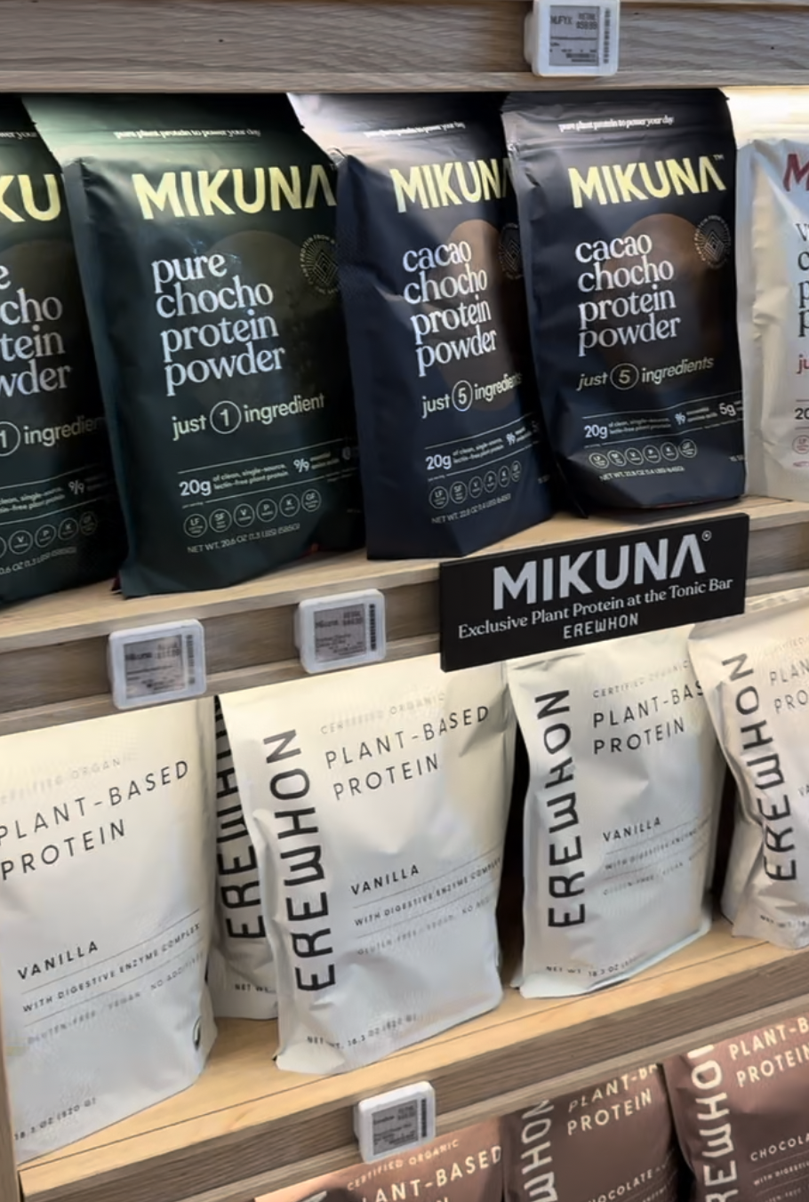 A MIKUNA tasting table set up inside an Erewhon store
