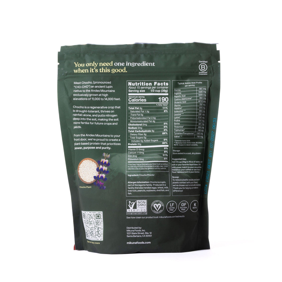 Chocho Plant Protein - MIKUNA
